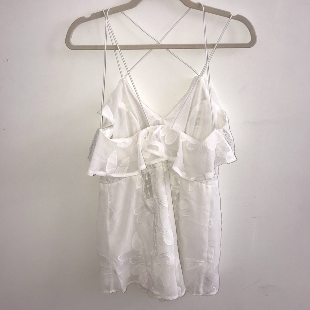 NWT Peppermayo White Lace Romper - Picture 2 of 7